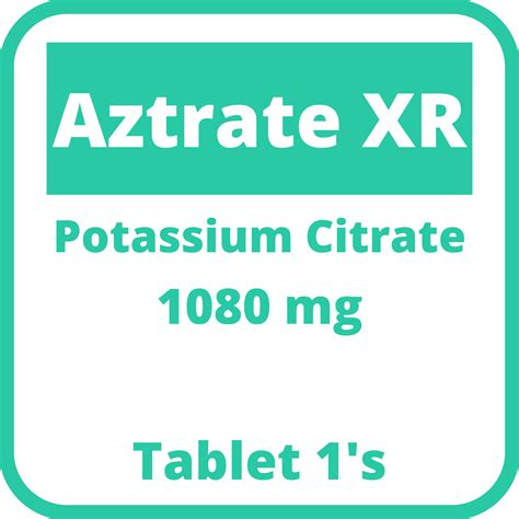 AZTRATE XR Potassium Citrate 1080mg Extended.